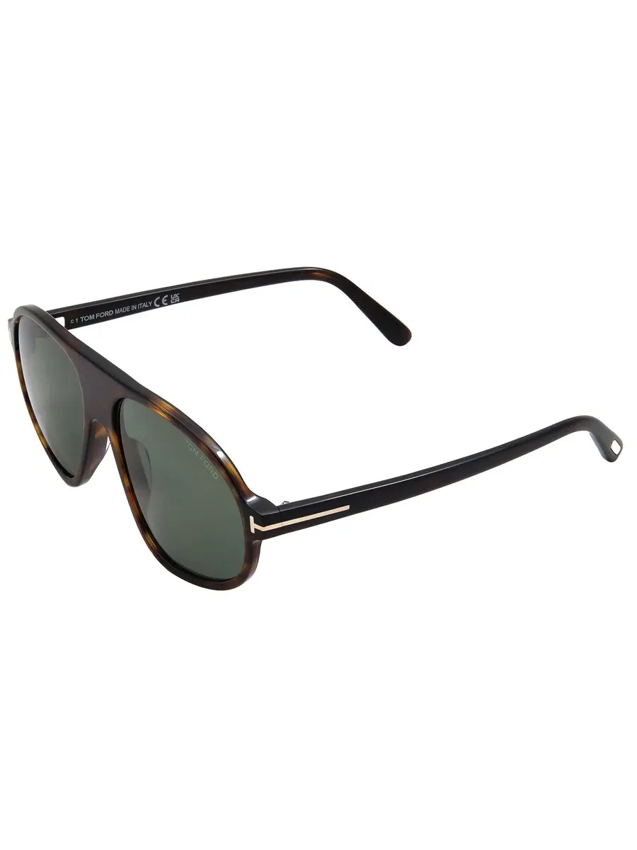 Мужские солнцезащитные очки Tom Ford Erol Green Pilot FT1178 52N 58 — изображение 4 из 4, коричневый