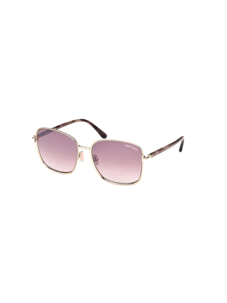 Женские солнцезащитные очки Tom Ford FERN розовый градиент квадратные FT1029 28Z 57 — изображение 1 из 1, розовый золотистый