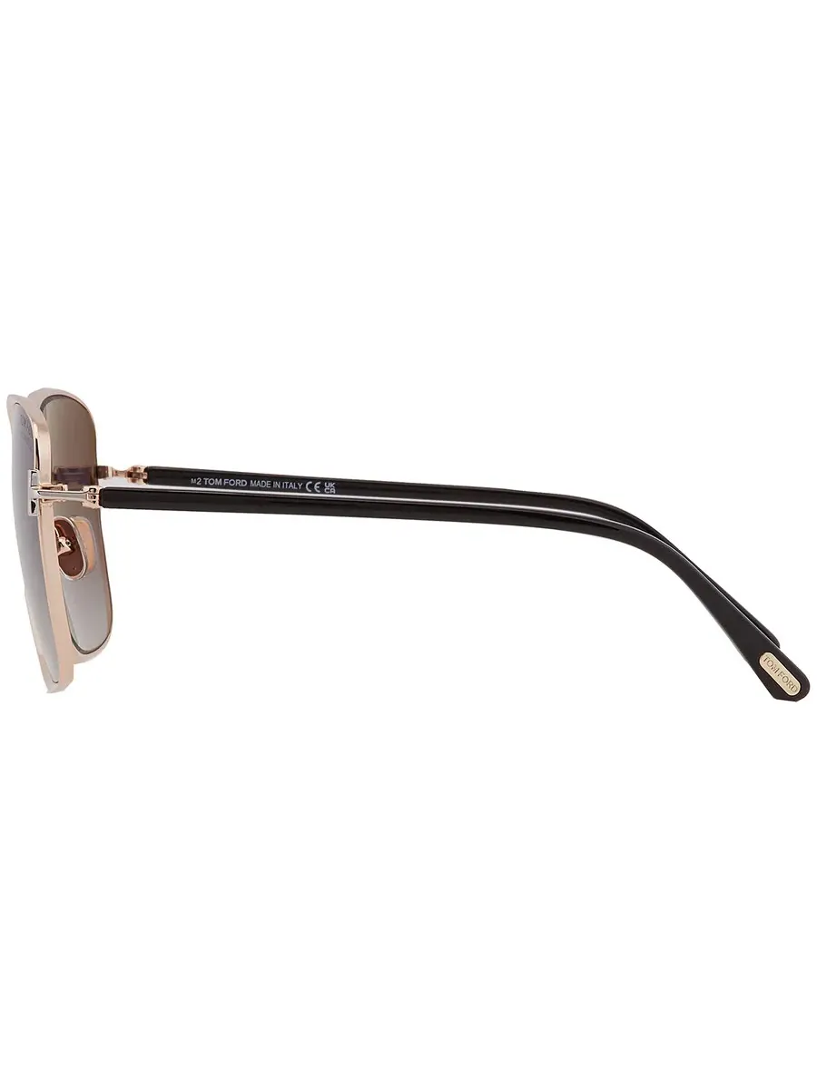 Женские солнцезащитные очки Tom Ford Fern Polarized Smoke квадратной формы FT1029 28D 57 — изображение 4 из 5