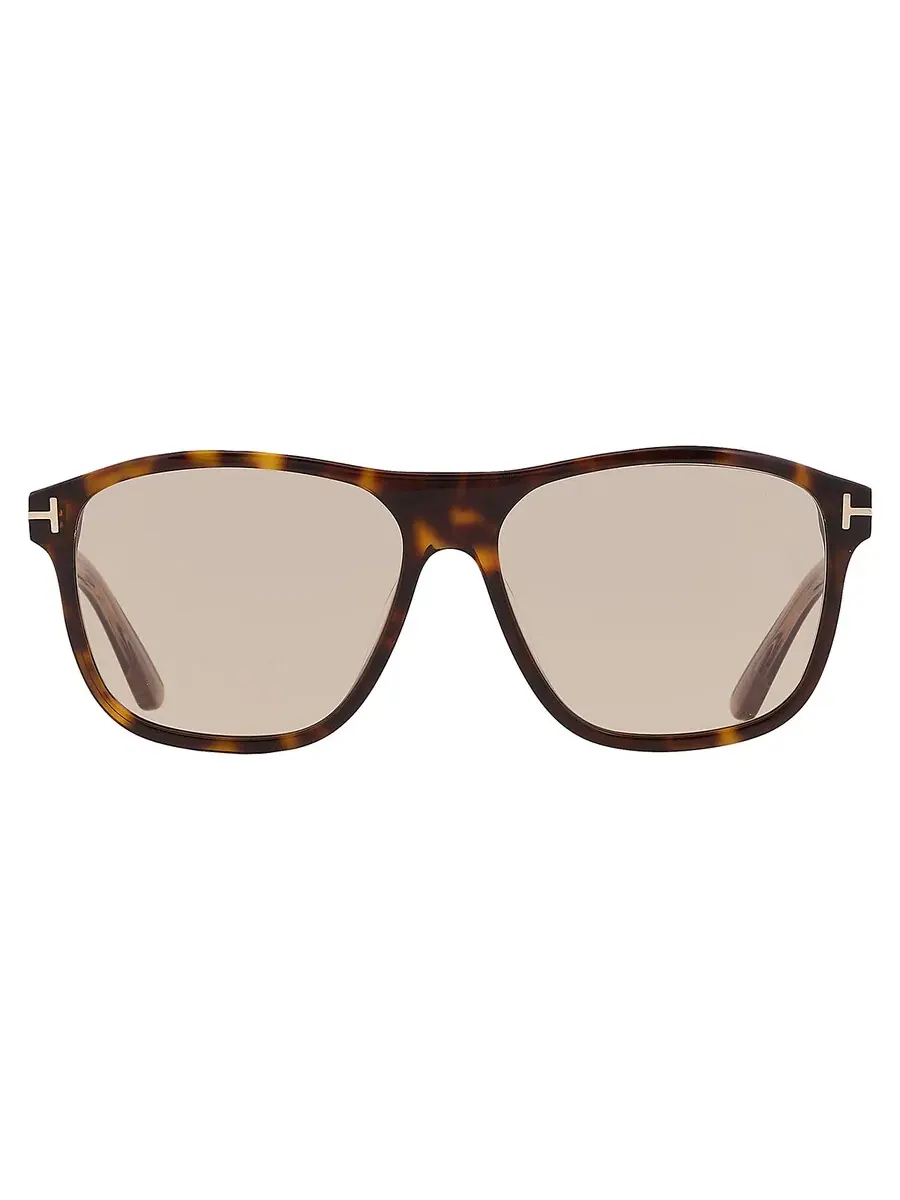 Мужские солнцезащитные очки Tom Ford FRANCES Brown Square FT1081 52E 58 — изображение 1 из 4, коричневый