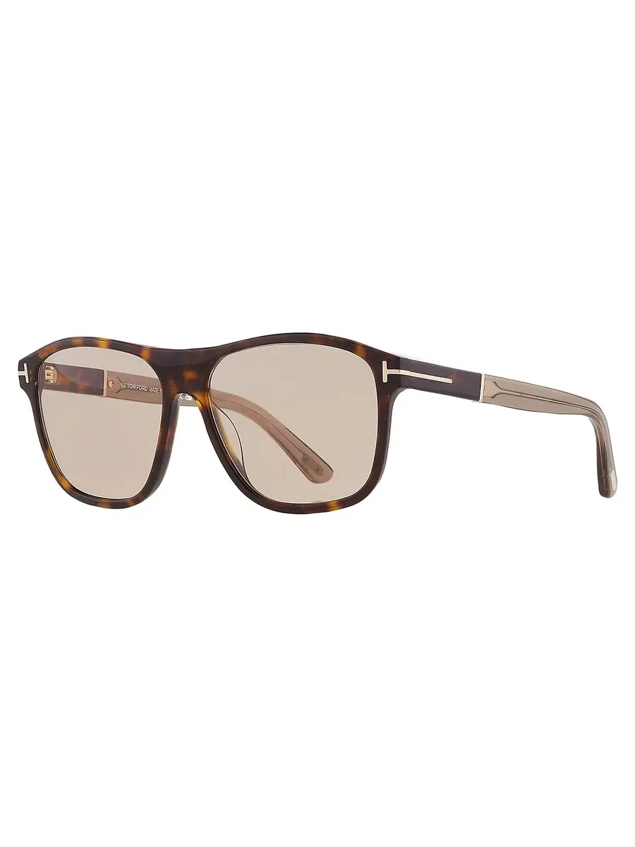 Мужские солнцезащитные очки Tom Ford FRANCES Brown Square FT1081 52E 58 — изображение 2 из 4, коричневый