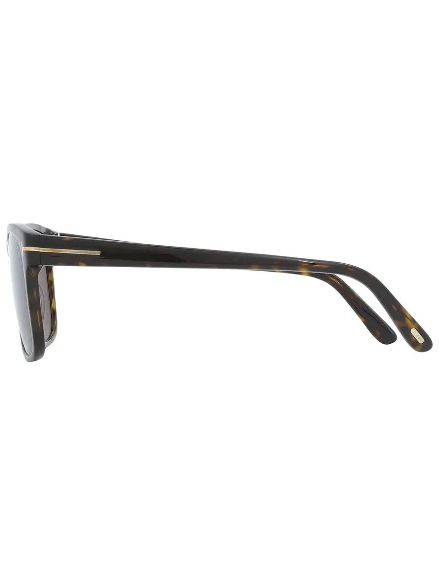 Мужские солнцезащитные очки Tom Ford Giulio Polarized Smoke Square FT0698 52D 59 — изображение 3 из 5, коричневый