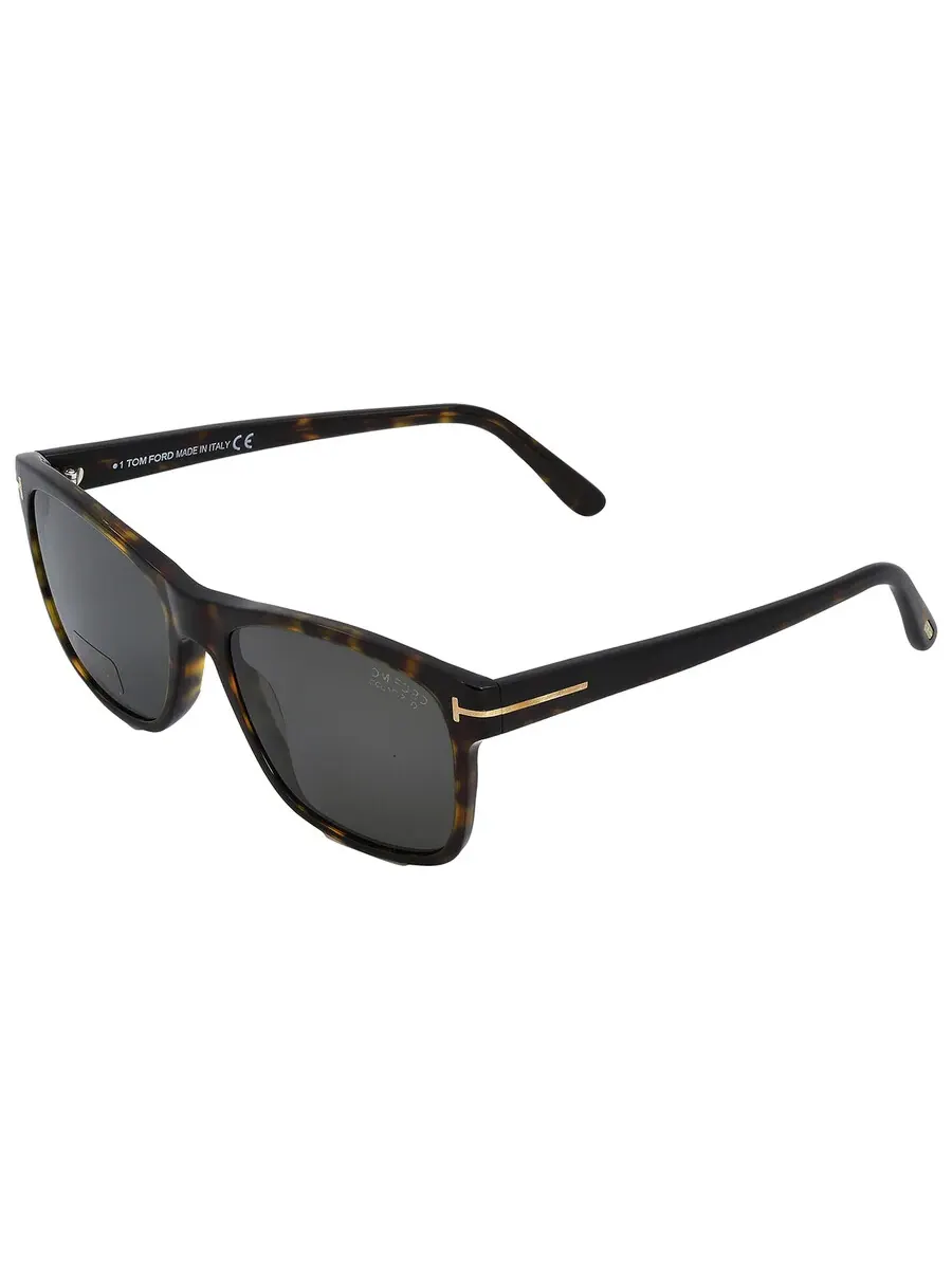 Мужские солнцезащитные очки Tom Ford Giulio Polarized Smoke Square FT0698 52D 59 — изображение 4 из 5, коричневый
