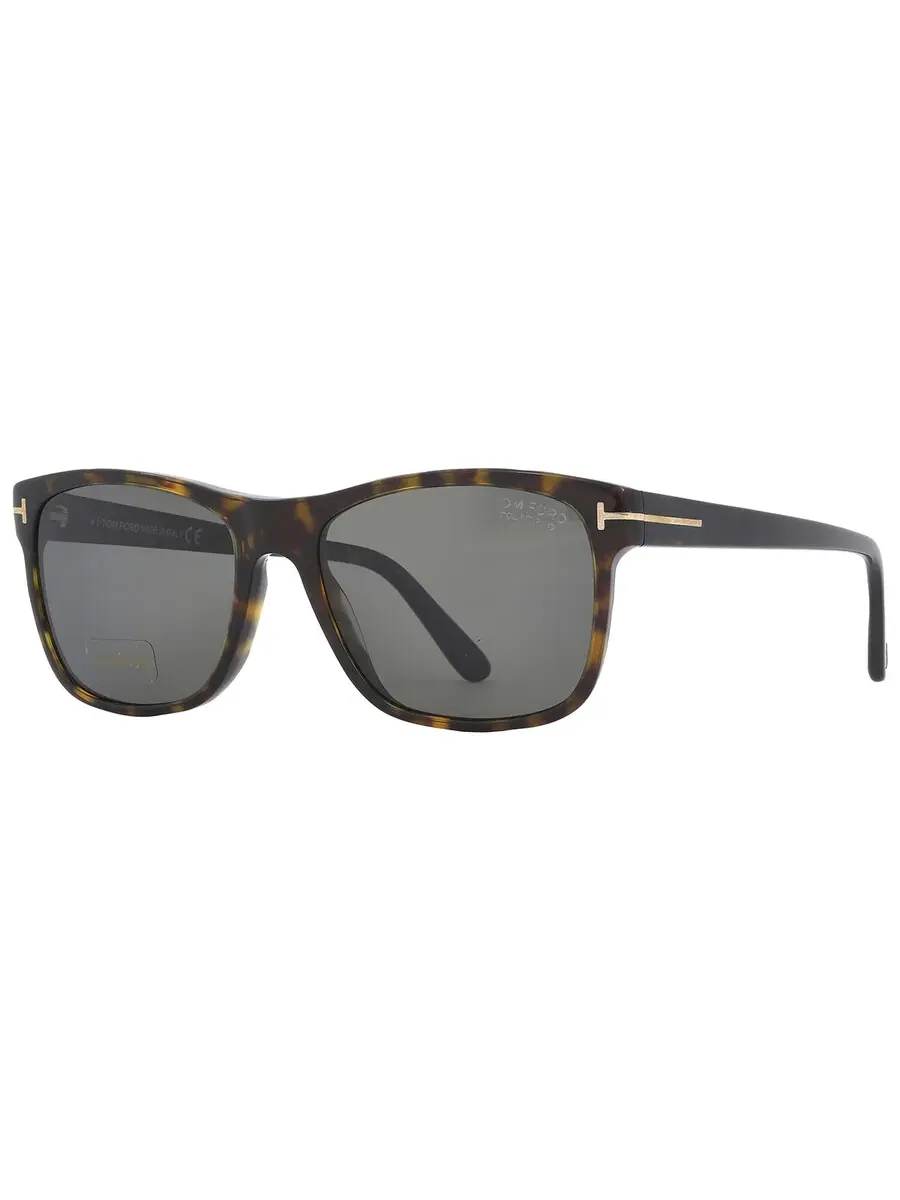 Мужские солнцезащитные очки Tom Ford Giulio Polarized Smoke Square FT0698 52D 59 — изображение 5 из 5, коричневый
