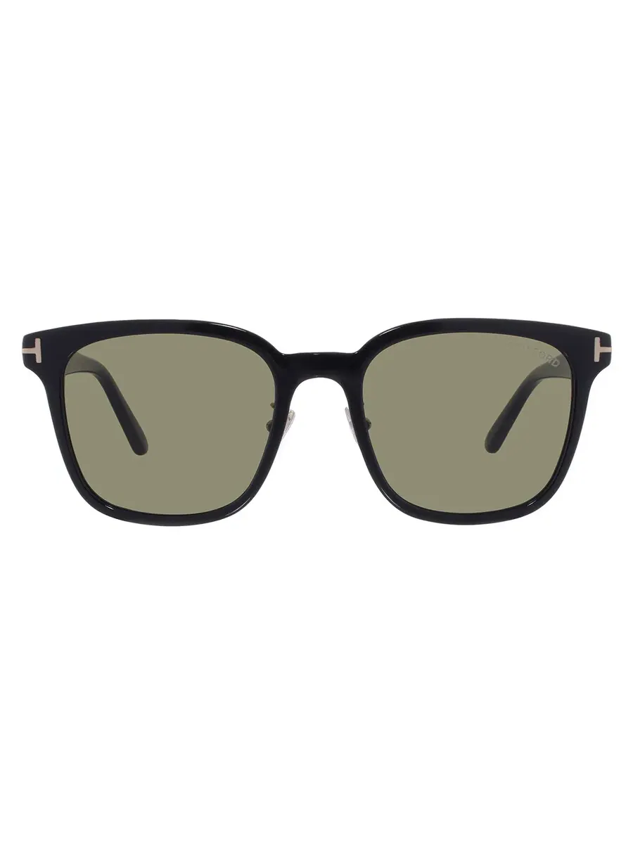 Мужские солнцезащитные очки Tom Ford Green Square FT1135-K 01N 54 — изображение 1 из 4, черный