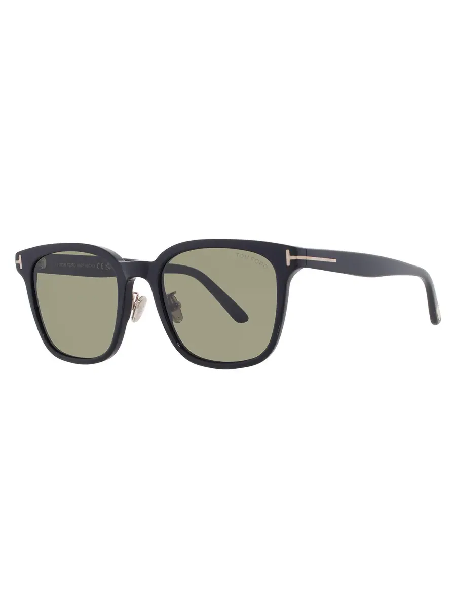 Мужские солнцезащитные очки Tom Ford Green Square FT1135-K 01N 54 — изображение 2 из 4, черный