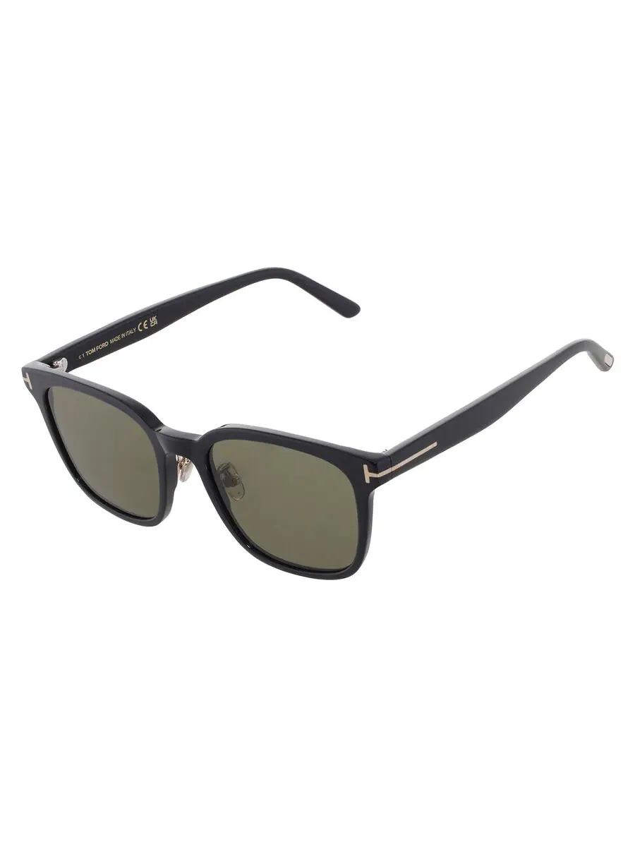 Мужские солнцезащитные очки Tom Ford Green Square FT1135-K 01N 54 — изображение 3 из 4, черный