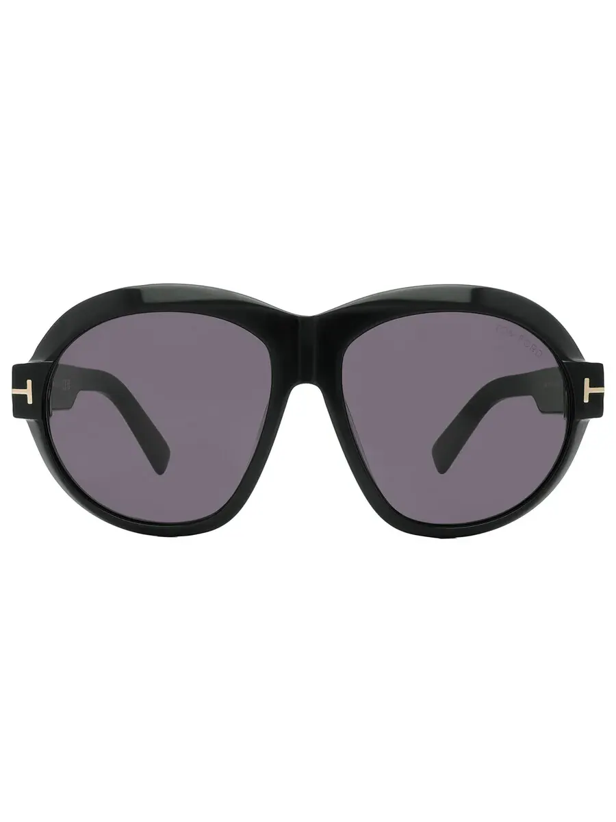 Очки для женщин Tom Ford Inger Smoke Oval FT1113 01A 59 — изображение 1 из 5, черный