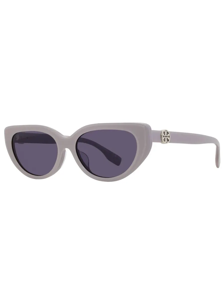 Женские солнцезащитные очки Tory Burch Dark Violet Cat Eye TY7220D 20291A 55 — изображение 2 из 5, прозрачный серый