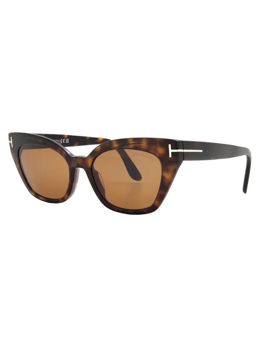 Солнцезащитные очки унисекс Tom Ford Juliette Brown Cat Eye FT1031 52E 52 — изображение 2 из 4, коричневый