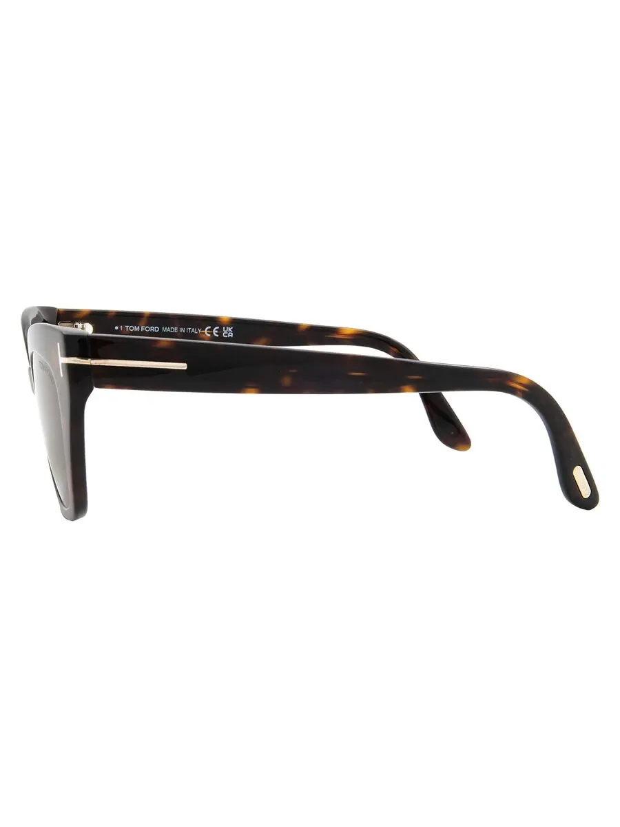 Солнцезащитные очки унисекс Tom Ford Juliette Brown Cat Eye FT1031 52E 52 — изображение 3 из 4, коричневый
