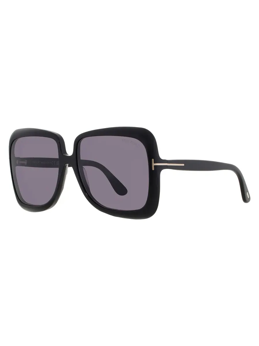 Женские спортивные солнцезащитные очки Tom Ford Lorelai темно-серого цвета FT1156 01A 59 — изображение 2 из 4, черный