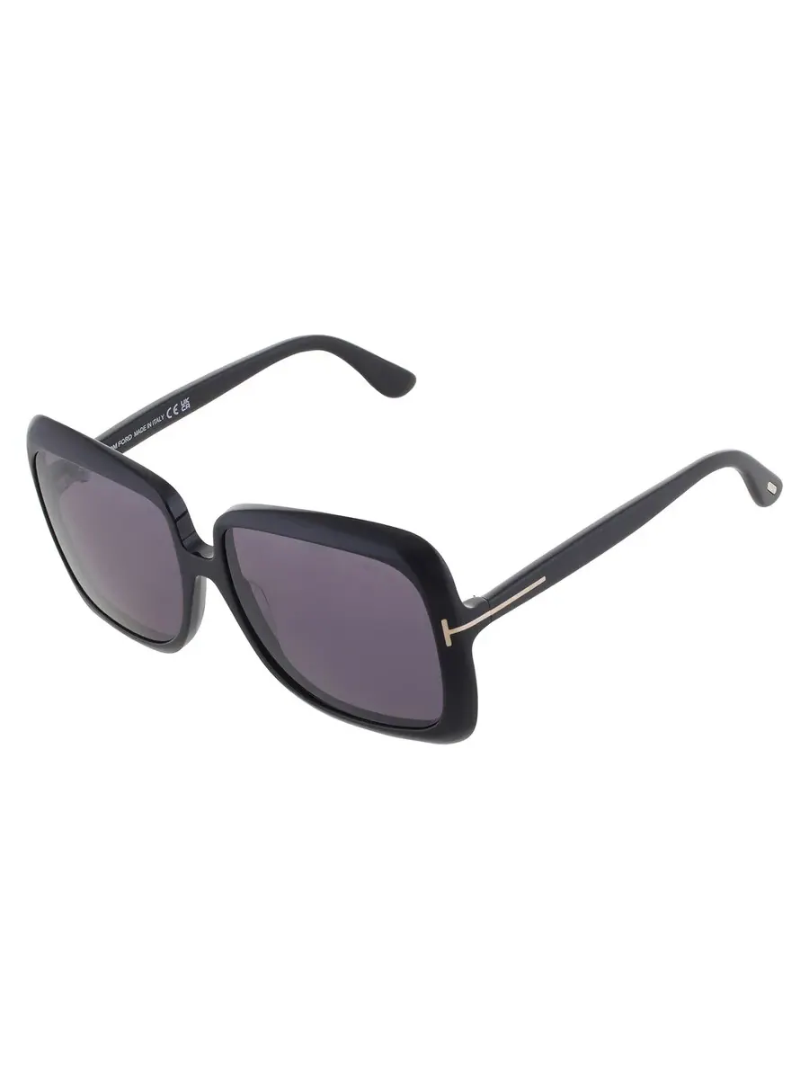 Женские спортивные солнцезащитные очки Tom Ford Lorelai темно-серого цвета FT1156 01A 59 — изображение 3 из 4, черный