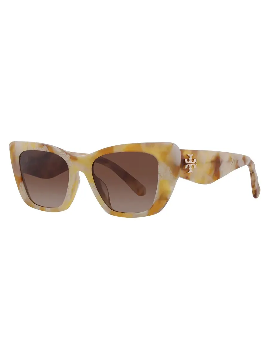 Женские солнцезащитные очки Tory Burch Kira коричневый градиент кошачий глаз TY7216U 194913 52 — изображение 2 из 5
