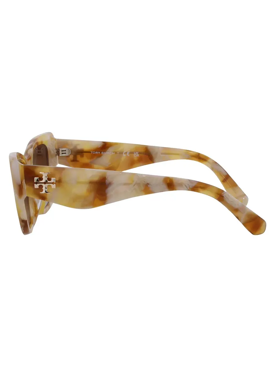 Женские солнцезащитные очки Tory Burch Kira коричневый градиент кошачий глаз TY7216U 194913 52 — изображение 4 из 5
