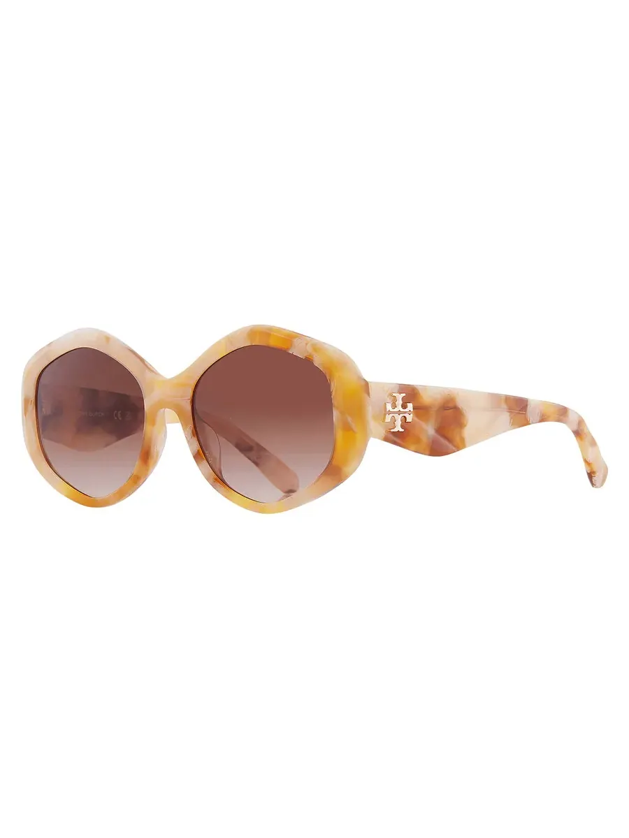 Женские солнцезащитные очки Tory Burch Kira коричневый градиент геометрические TY7217U 194913 55 — изображение 2 из 5