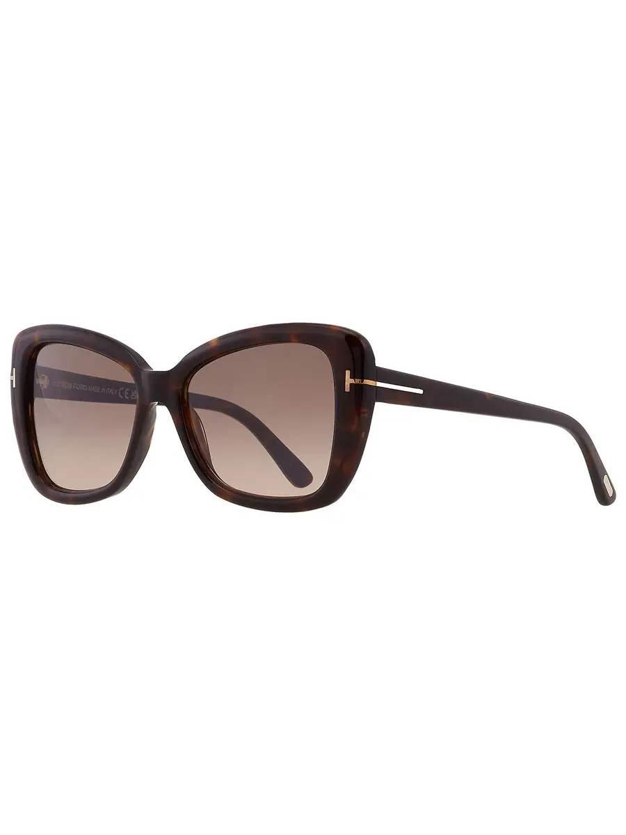 Женские солнцезащитные очки Tom Ford Maeve Brown Gradient Butterfly FT1008 52F 55 — изображение 3 из 5, коричневый