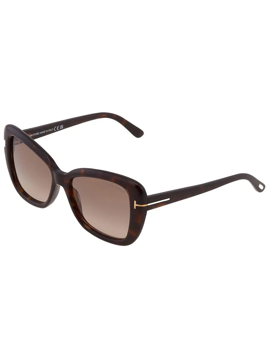 Женские солнцезащитные очки Tom Ford Maeve Brown Gradient Butterfly FT1008 52F 55 — изображение 4 из 5, коричневый