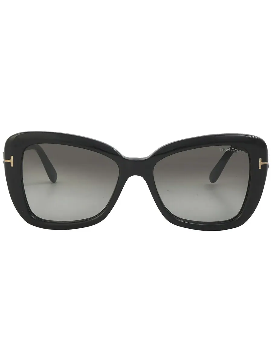 Женские солнцезащитные очки Tom Ford Maeve Smoke Gradient Butterfly FT1008 01B 55 — изображение 1 из 5, черный