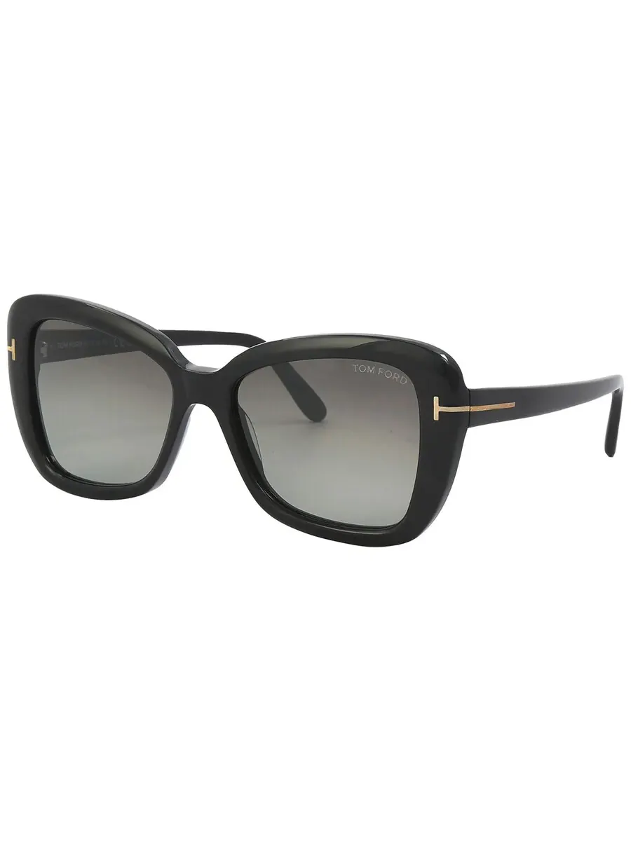 Женские солнцезащитные очки Tom Ford Maeve Smoke Gradient Butterfly FT1008 01B 55 — изображение 2 из 5, черный