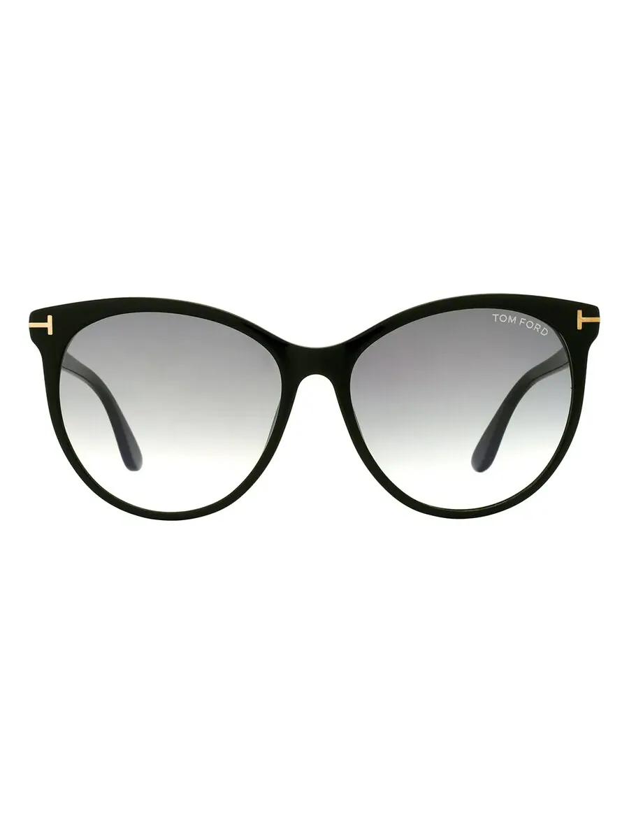 Женские солнцезащитные очки Tom Ford Maxim Gradient Smoke Cat Eye FT0787 01B 59 — изображение 1 из 5, черный