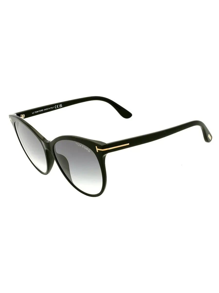 Женские солнцезащитные очки Tom Ford Maxim Gradient Smoke Cat Eye FT0787 01B 59 — изображение 3 из 5, черный