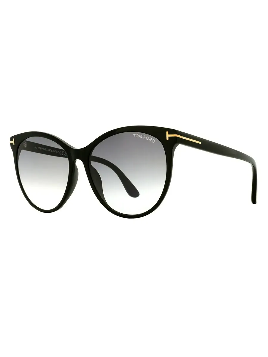 Женские солнцезащитные очки Tom Ford Maxim Gradient Smoke Cat Eye FT0787 01B 59 — изображение 5 из 5, черный