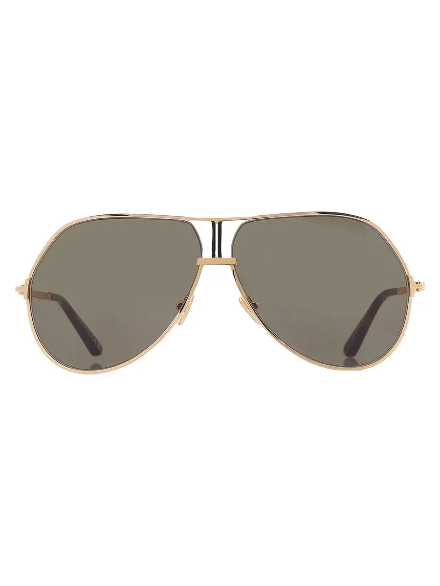 Мужские солнцезащитные очки пилот Tom Ford Rickie-02 Green FT1281 30N 63 — изображение 1 из 4, глубокий золотистый