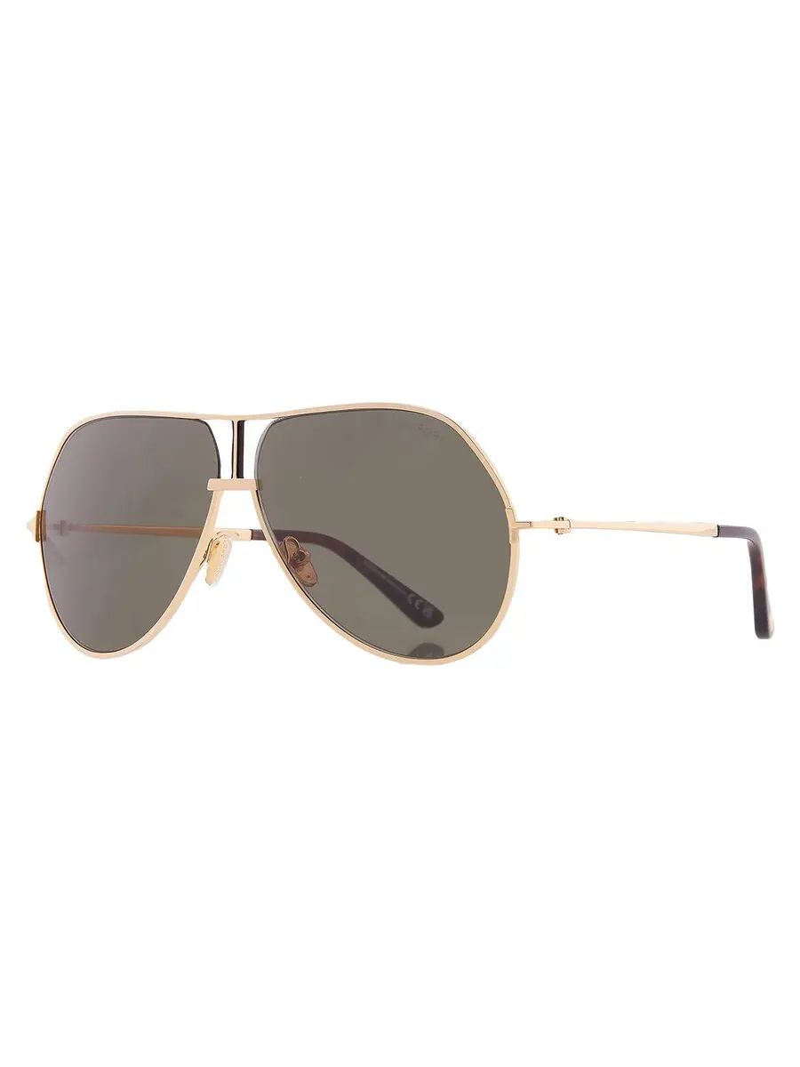 Мужские солнцезащитные очки пилот Tom Ford Rickie-02 Green FT1281 30N 63 — изображение 2 из 4, глубокий золотистый
