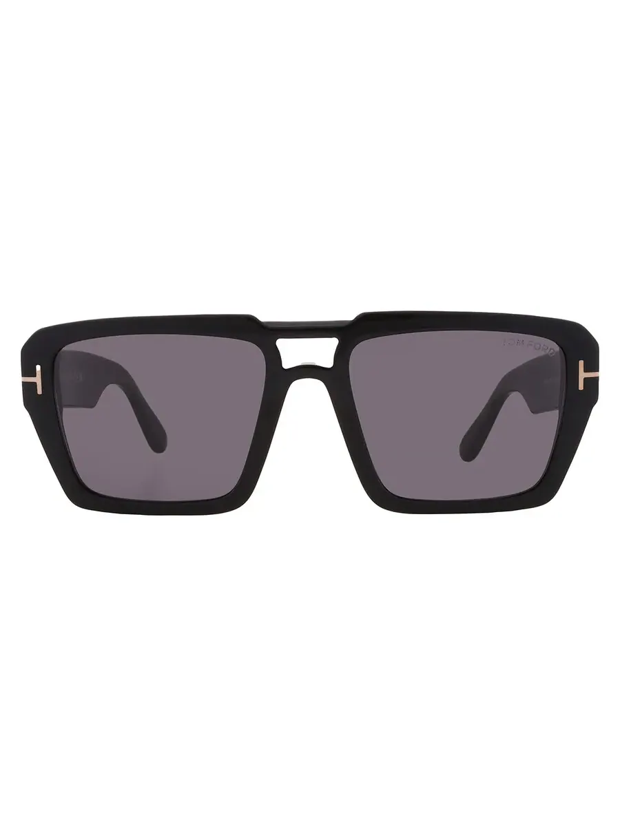 Мужские солнцезащитные очки Tom Ford Redford Smoke Navigator FT1153 01A 56 — изображение 1 из 4, черный