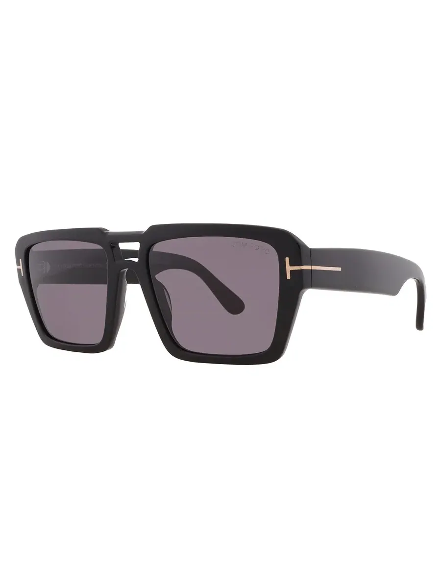 Мужские солнцезащитные очки Tom Ford Redford Smoke Navigator FT1153 01A 56 — изображение 2 из 4, черный