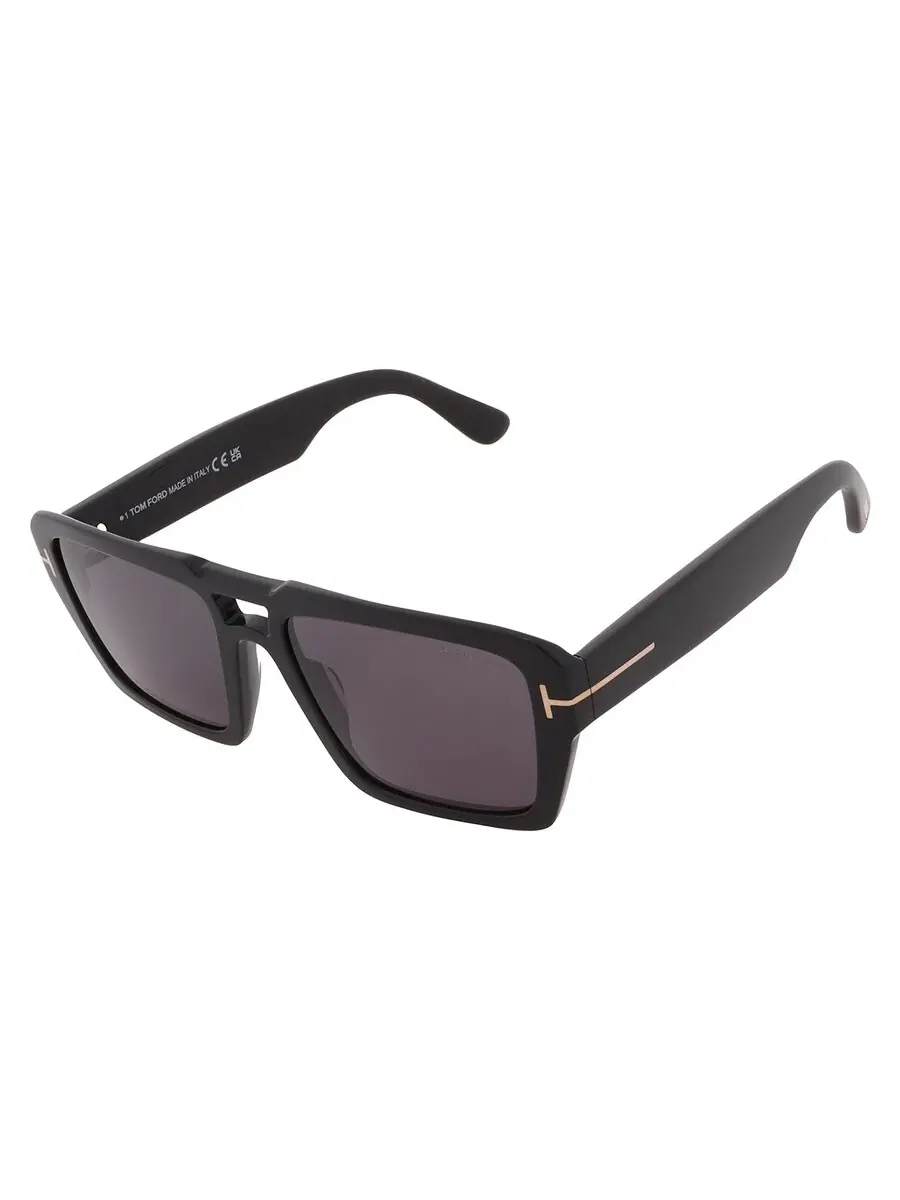 Мужские солнцезащитные очки Tom Ford Redford Smoke Navigator FT1153 01A 56 — изображение 3 из 4, черный