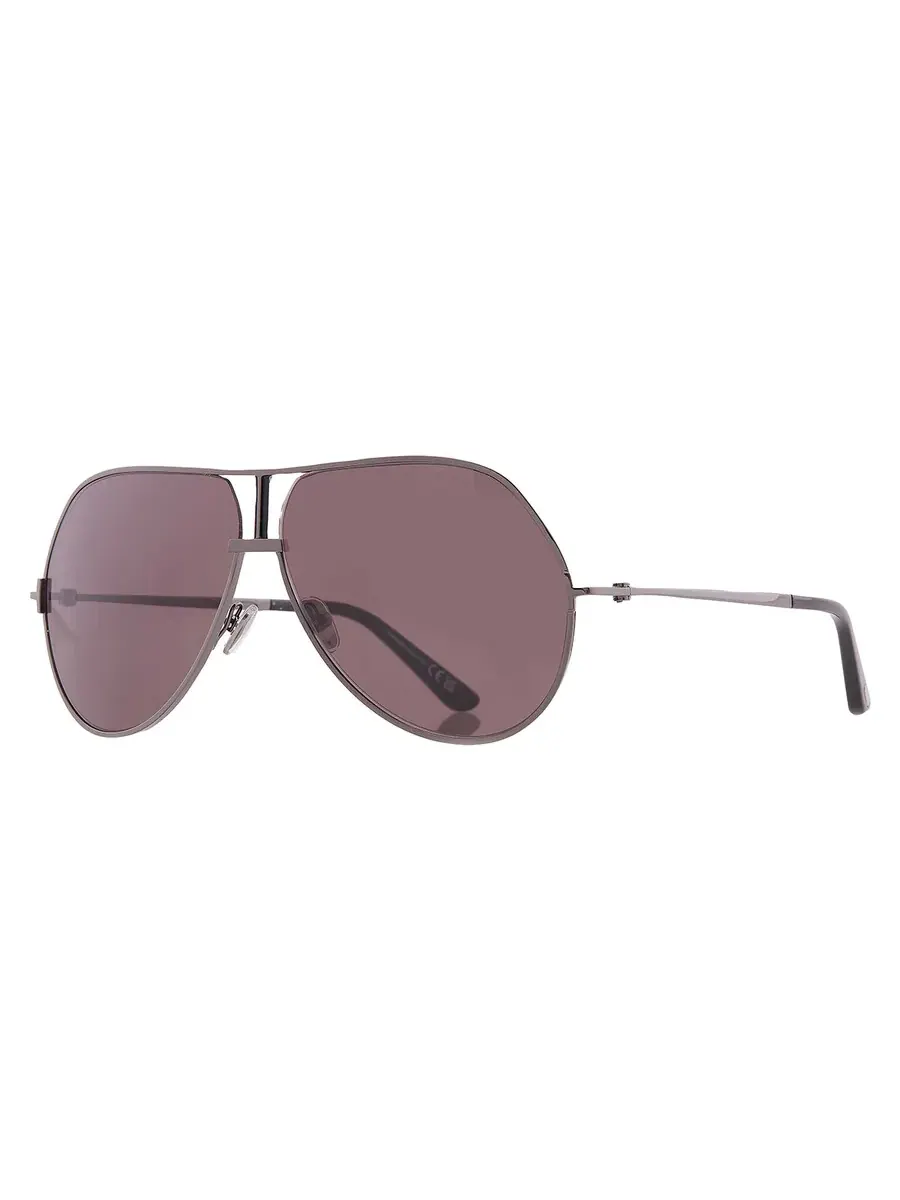 Мужские солнцезащитные очки Tom Ford Rickie-02 Smoke Pilot FT1281 08A 63 — изображение 2 из 4, серый