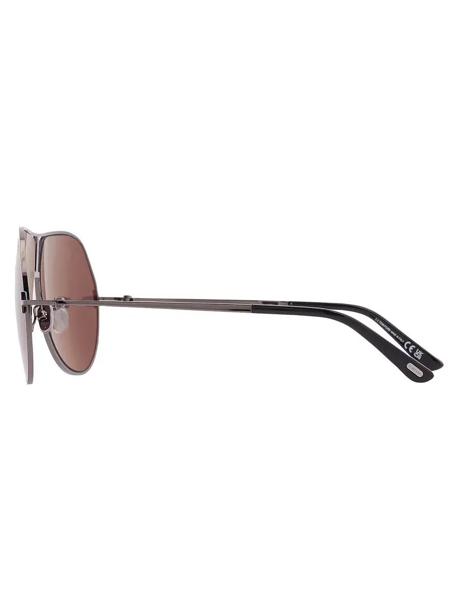 Мужские солнцезащитные очки Tom Ford Rickie-02 Smoke Pilot FT1281 08A 63 — изображение 4 из 4, серый