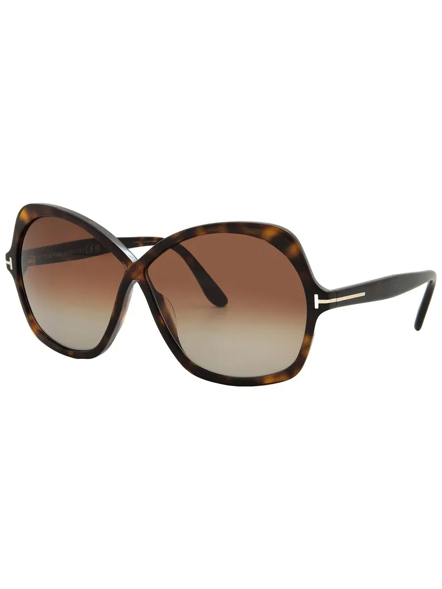 Женские солнцезащитные очки Tom Ford Rosemin Gradient Brown Butterfly FT1013 52F 64 — изображение 3 из 5, коричневый