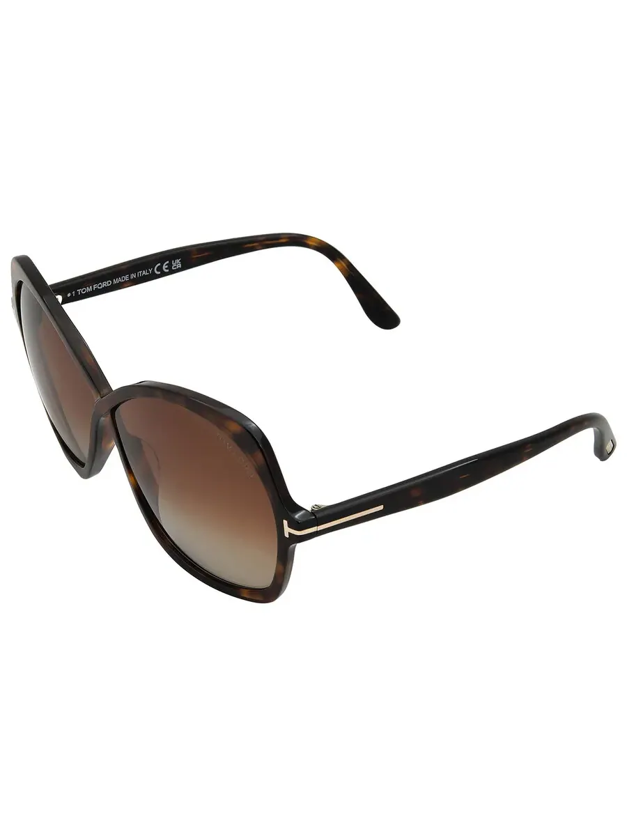 Женские солнцезащитные очки Tom Ford Rosemin Gradient Brown Butterfly FT1013 52F 64 — изображение 5 из 5, коричневый