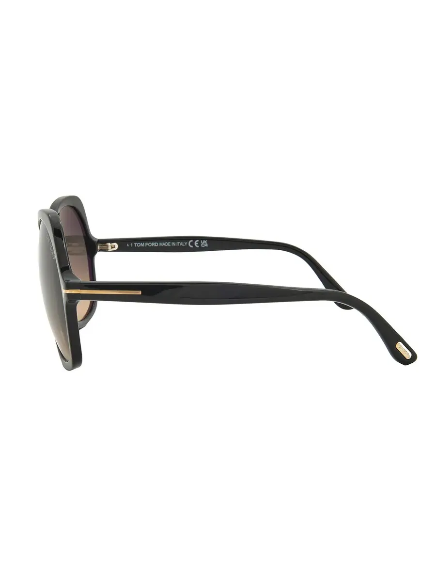 Женские солнцезащитные очки Tom Ford Rosemin Smoke Gradient Butterfly FT1013 01B 64 — изображение 4 из 5, черный