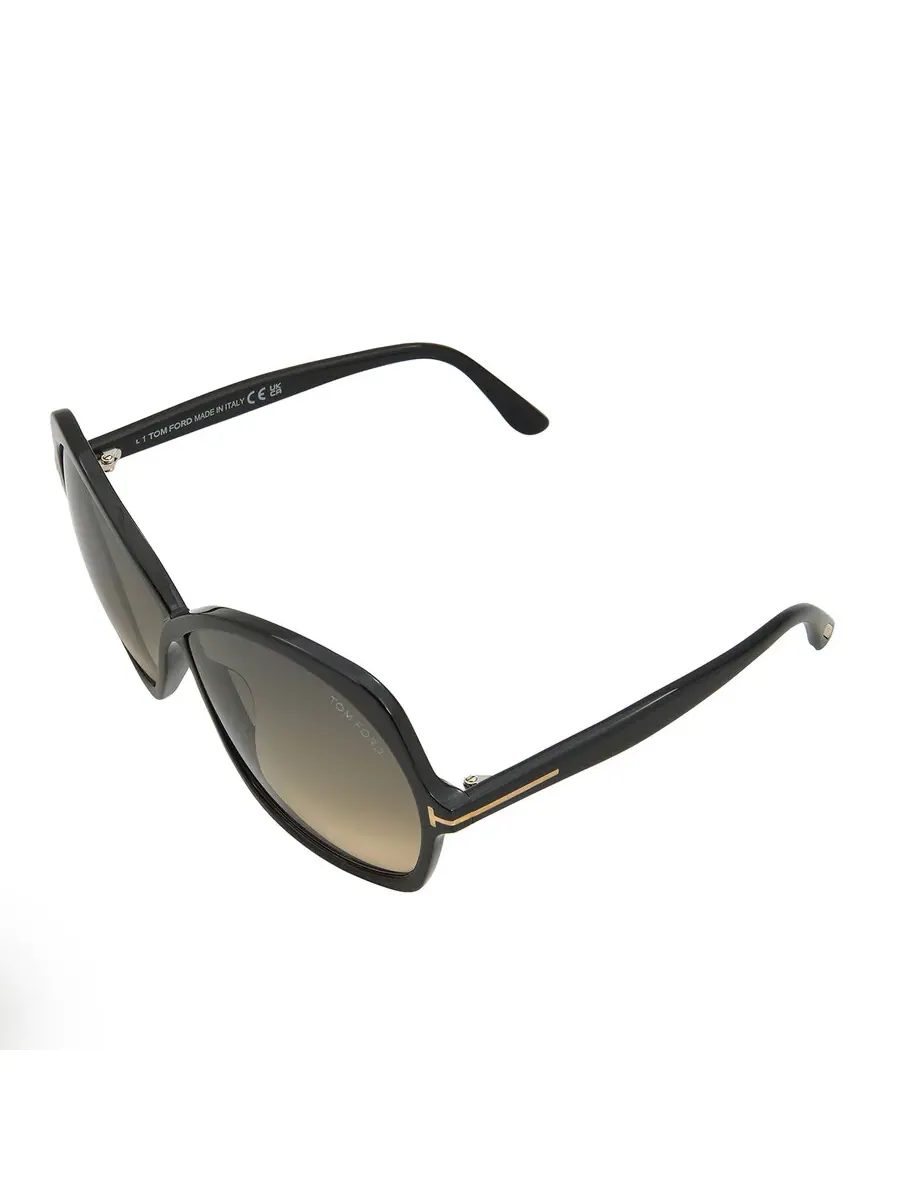 Женские солнцезащитные очки Tom Ford Rosemin Smoke Gradient Butterfly FT1013 01B 64 — изображение 5 из 5, черный