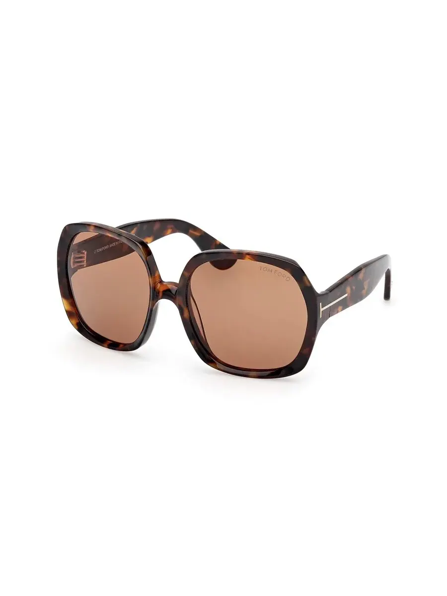 Женские солнцезащитные очки Tom Ford SAFFRON Brown Butterfly FT1221 52E 60 — изображение 1 из 1, коричневый