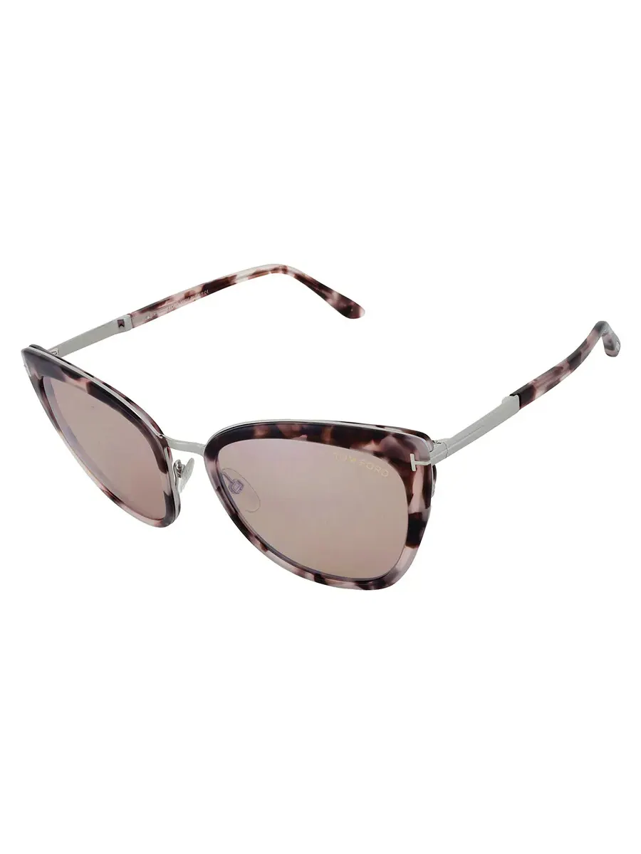 Женские солнцезащитные очки Tom Ford Simona Champagne Silver Flash Butterfly FT0717 55G 57 — изображение 3 из 4