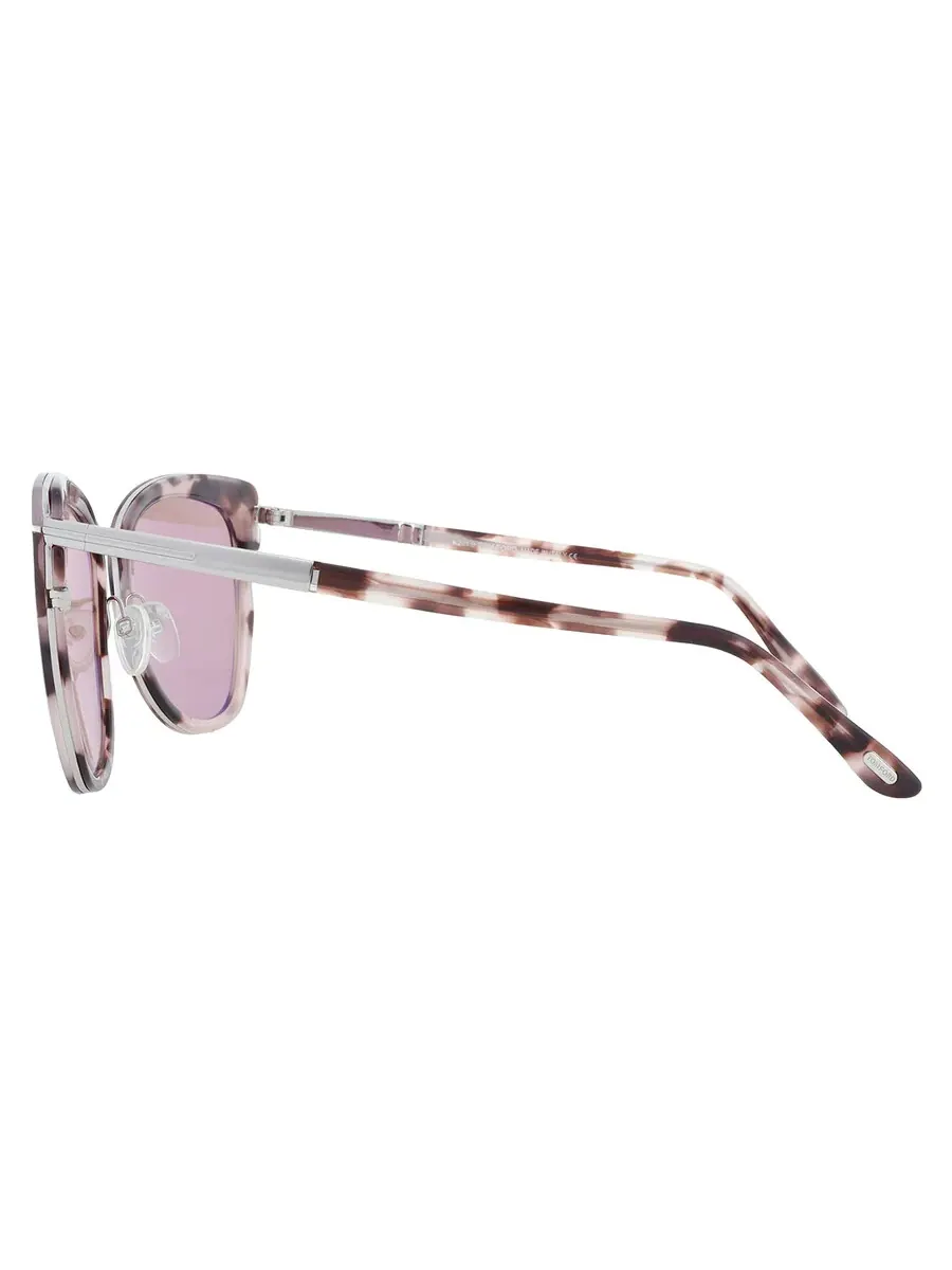 Женские солнцезащитные очки Tom Ford Simona Champagne Silver Flash Butterfly FT0717 55G 57 — изображение 4 из 4