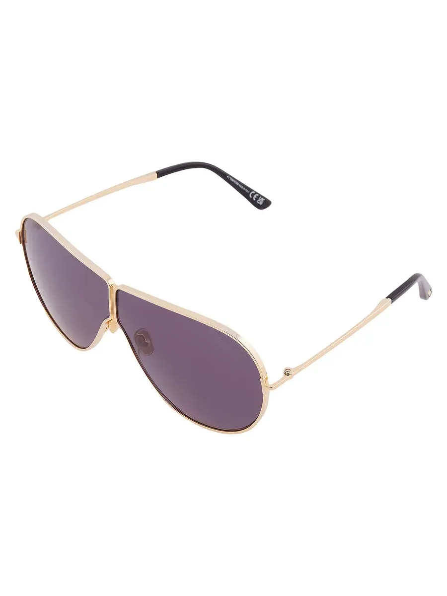 Солнцезащитные очки Tom Ford Smoke Dark Grey Oversized Unisex FT1158 30A 71 — изображение 3 из 4, глубокий золотистый
