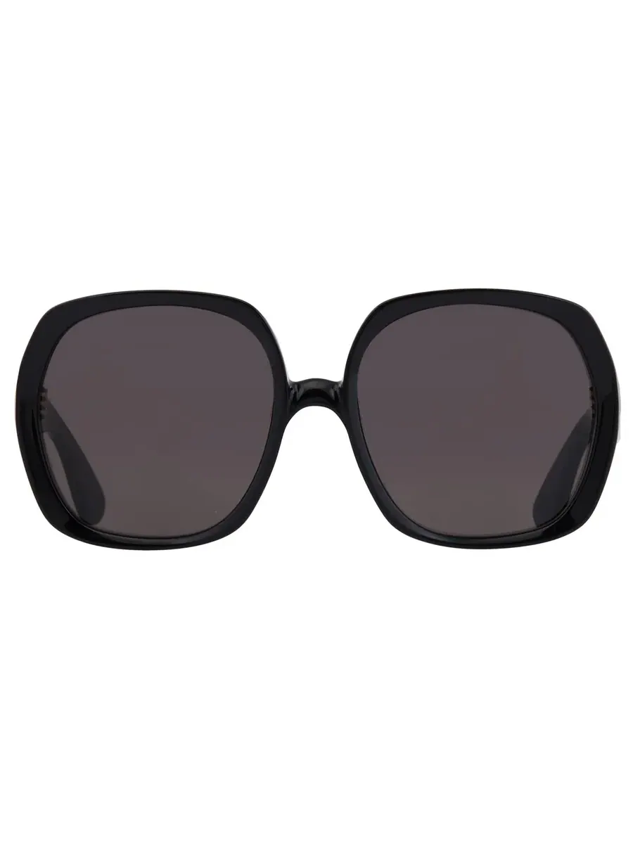 Женские квадратные солнцезащитные очки Tom Ford Saffron Smoke FT1221 01A 60 — изображение 1 из 4, черный