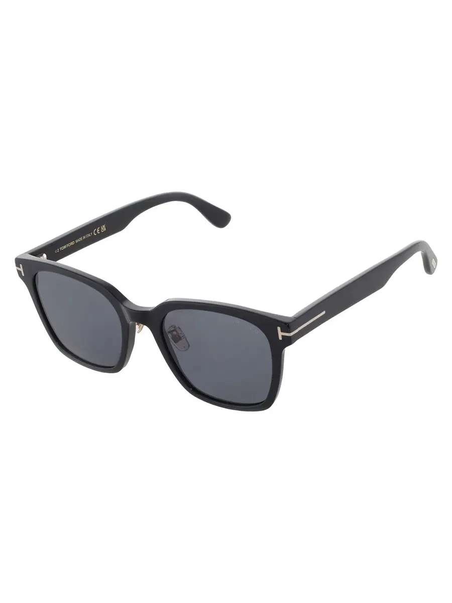 Мужские солнцезащитные очки Tom Ford Smoke Square FT1239-K 01A 55 — изображение 3 из 4, черный