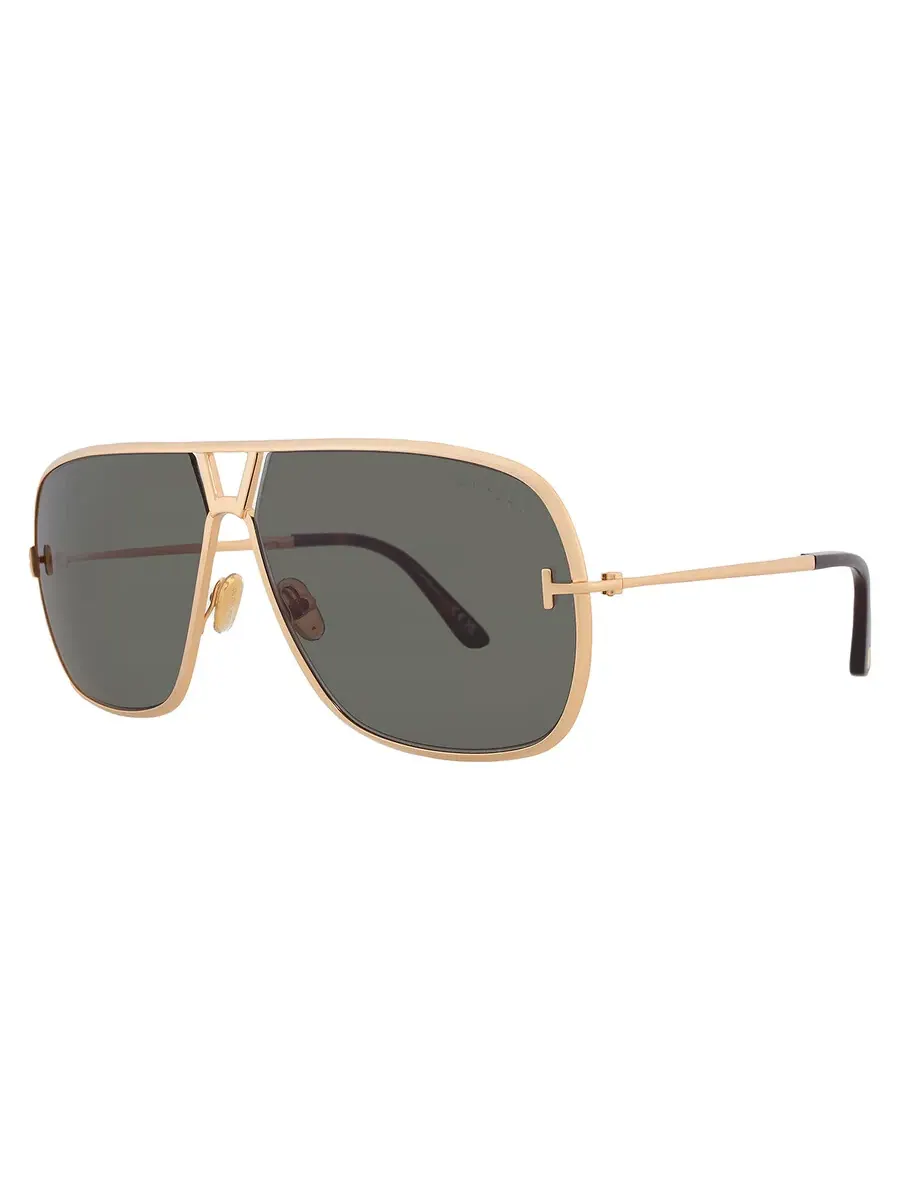 Мужские солнцезащитные очки Tom Ford Stavros Green Navigator FT1204 30N 63 — изображение 2 из 4, глубокий золотистый