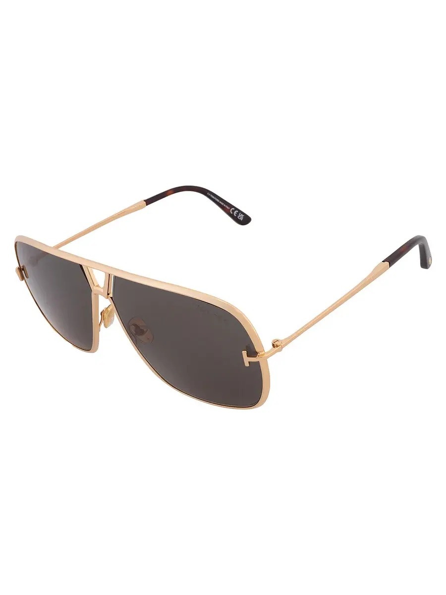 Мужские солнцезащитные очки Tom Ford Stavros Green Navigator FT1204 30N 63 — изображение 3 из 4, глубокий золотистый