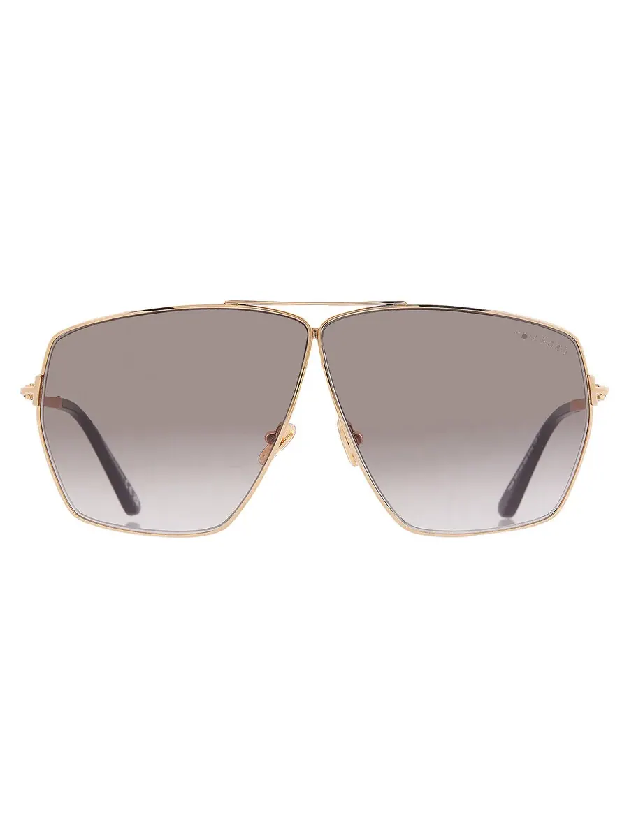 Очки для женщин Tom Ford Stella Smoke Gradient Pilot FT1185 30B 67 — изображение 1 из 4, глубокий золотистый
