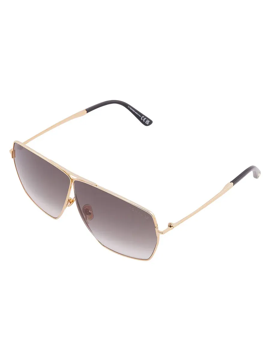 Очки для женщин Tom Ford Stella Smoke Gradient Pilot FT1185 30B 67 — изображение 3 из 4, глубокий золотистый