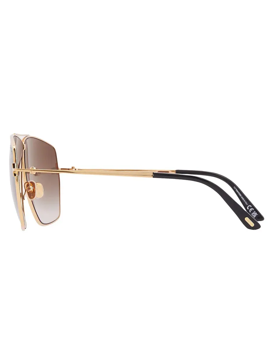 Очки для женщин Tom Ford Stella Smoke Gradient Pilot FT1185 30B 67 — изображение 4 из 4, глубокий золотистый