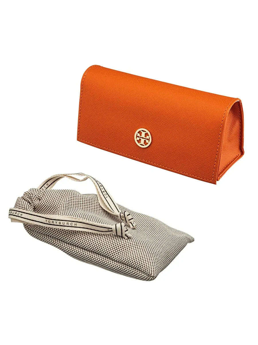 Женские прямоугольные солнцезащитные очки Tory Burch T Monogram серого цвета TY7219U 202387 52 — изображение 5 из 5